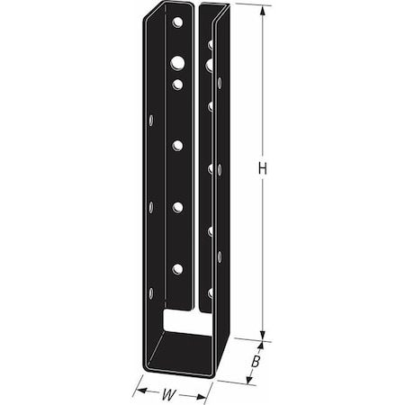 Simpson Strong-Tie Simpson Strong Tie 253394 2 x 10 in. Black Powder Coated Galvanized Steel Light Joist Hanger 253394